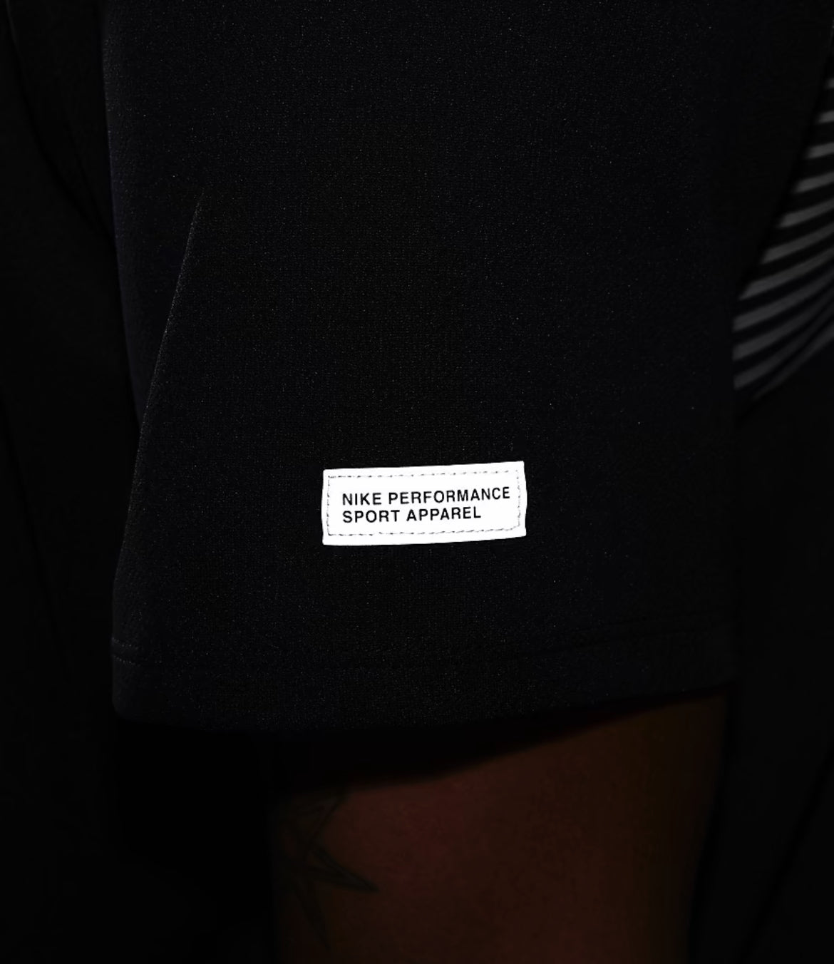 T-Shirt Running Nike Big Logo Black